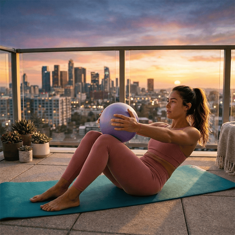 LumaHvn® 9 inch Pilates Ball | Mini Exercise Ball for Core & Balance Training