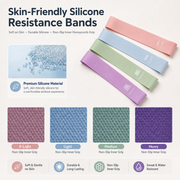 4-Pack Silicone Resistance Bands – Latex-Free & Non-Slip
